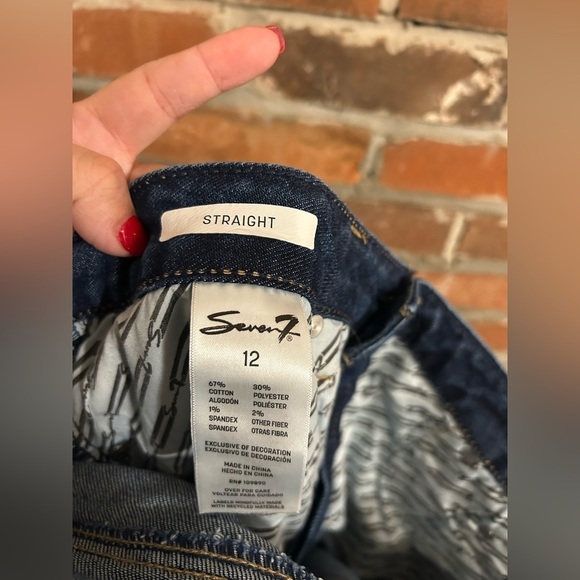 Seven7 Dark Straight Leg Jeand Size 12 - Picture 11 of 11